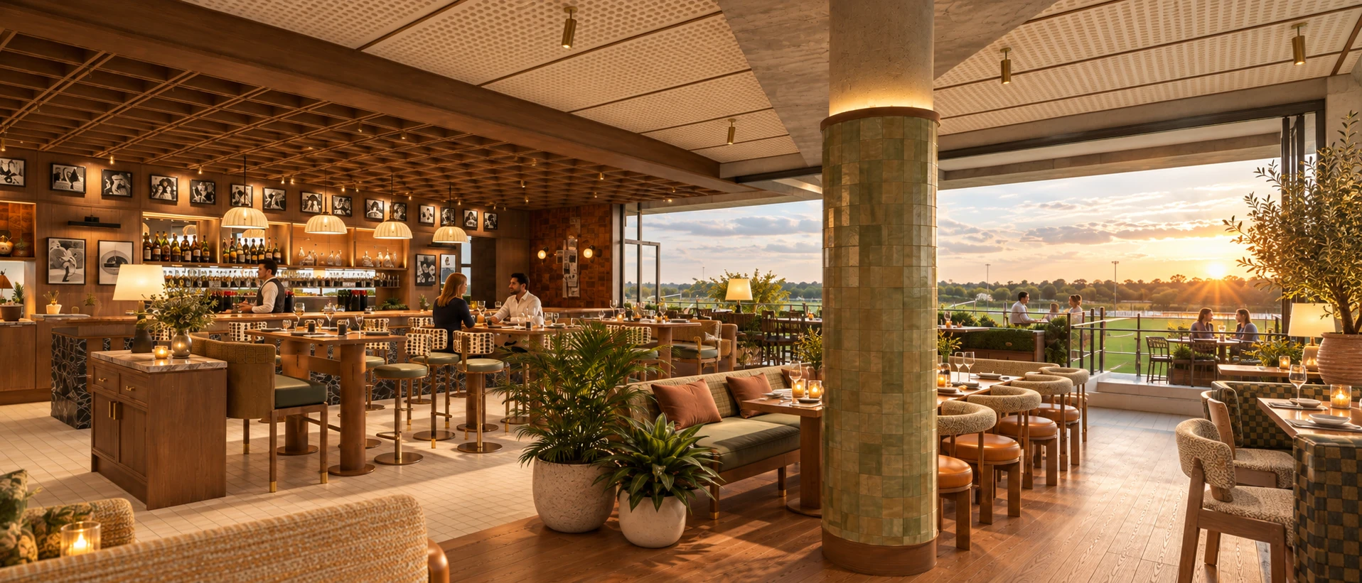 Bar club house sunset